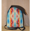 Etniczny haftowany  czarny ekwadorski plecak ze skóry.