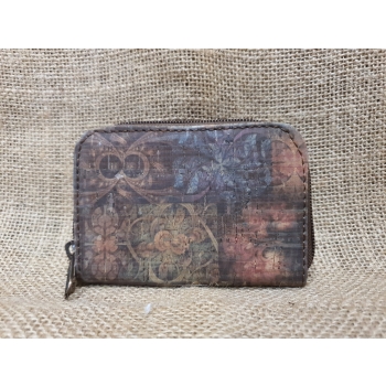 Portmonetka ze skóry i korka  .