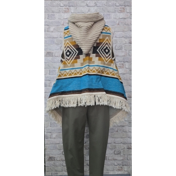 PONCHO ORYGINALNE Z EKWADORU