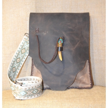 Torebka vintage skóra czarna .