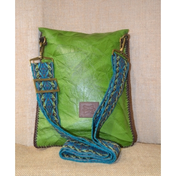 Torebka vintage skóra zielona .