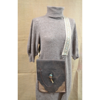 Torebka vintage skóra czarna .