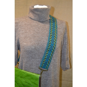 Torebka vintage skóra zielona .