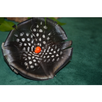 KOLCZYKI  Z PIÓR W KSZTAŁCIE KWIATÓW