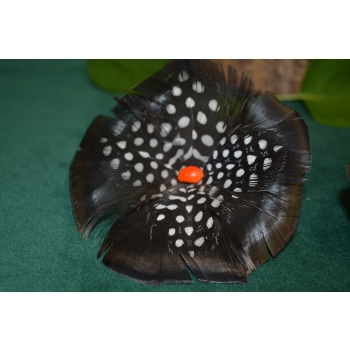 KOLCZYKI  Z PIÓR W KSZTAŁCIE KWIATÓW