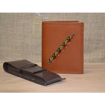 Portfel skórzany brązowy męski .