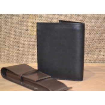 Portfel skórzany czarny męski .