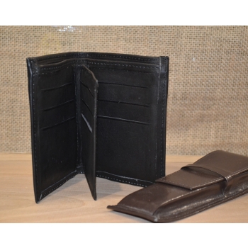 Portfel skórzany czarny męski .