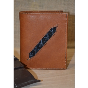 Portfel skórzany brązowy męski .