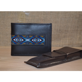 Portfel skórzany czarny męski .