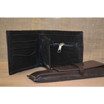 Portfel skórzany czarny męski .