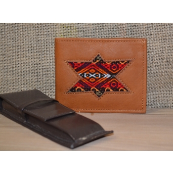 Portfel skórzany brązowy męski .