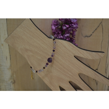 Bransoletka z Ametystu i Fluorytu .