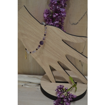 Bransoletka z Ametystu i Fluorytu .