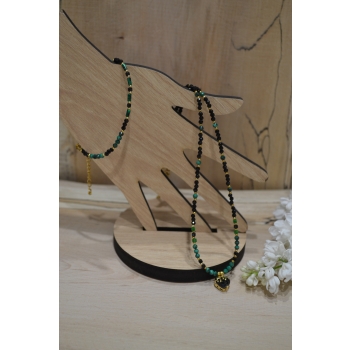 Bransoletka z Turmalinu i Malachitu