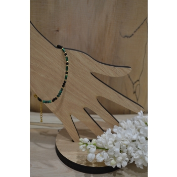 Bransoletka z Turmalinu i Malachitu