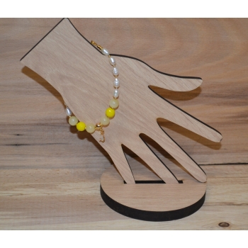 Bransoletka z pereł i cytrynu